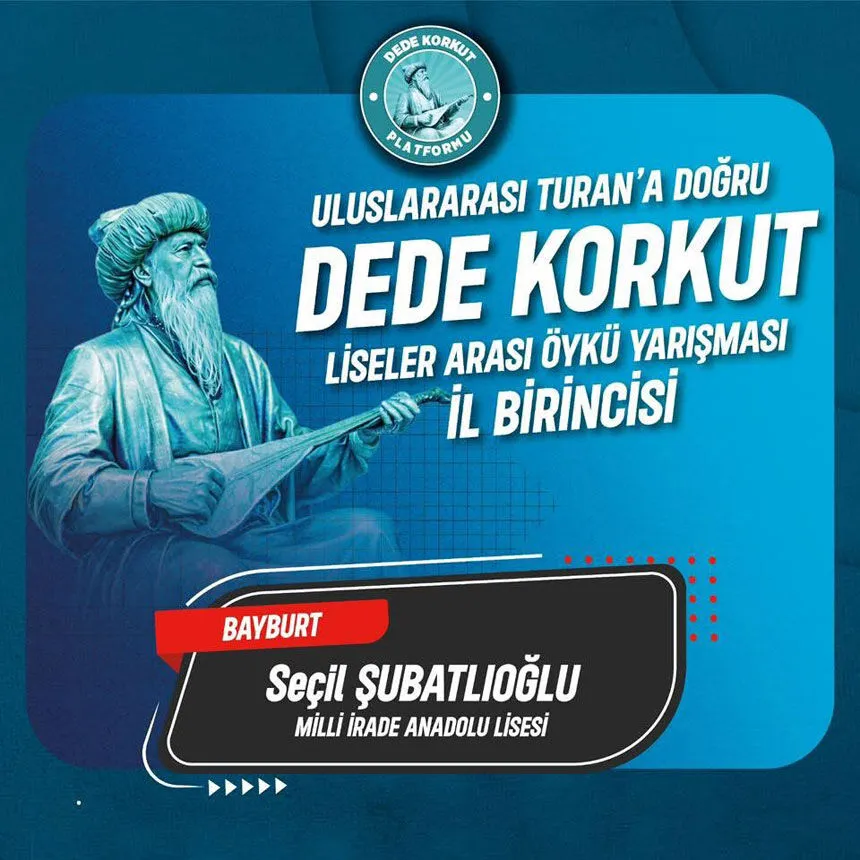 Uluslararası Turan’a Doğru Dede Korkut Öykü Yarışması Bayburt birincisi belli oldu
