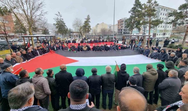 Bayburt’ta 'İsrail' protestosu: "Filistin halkı yalnız değil"
