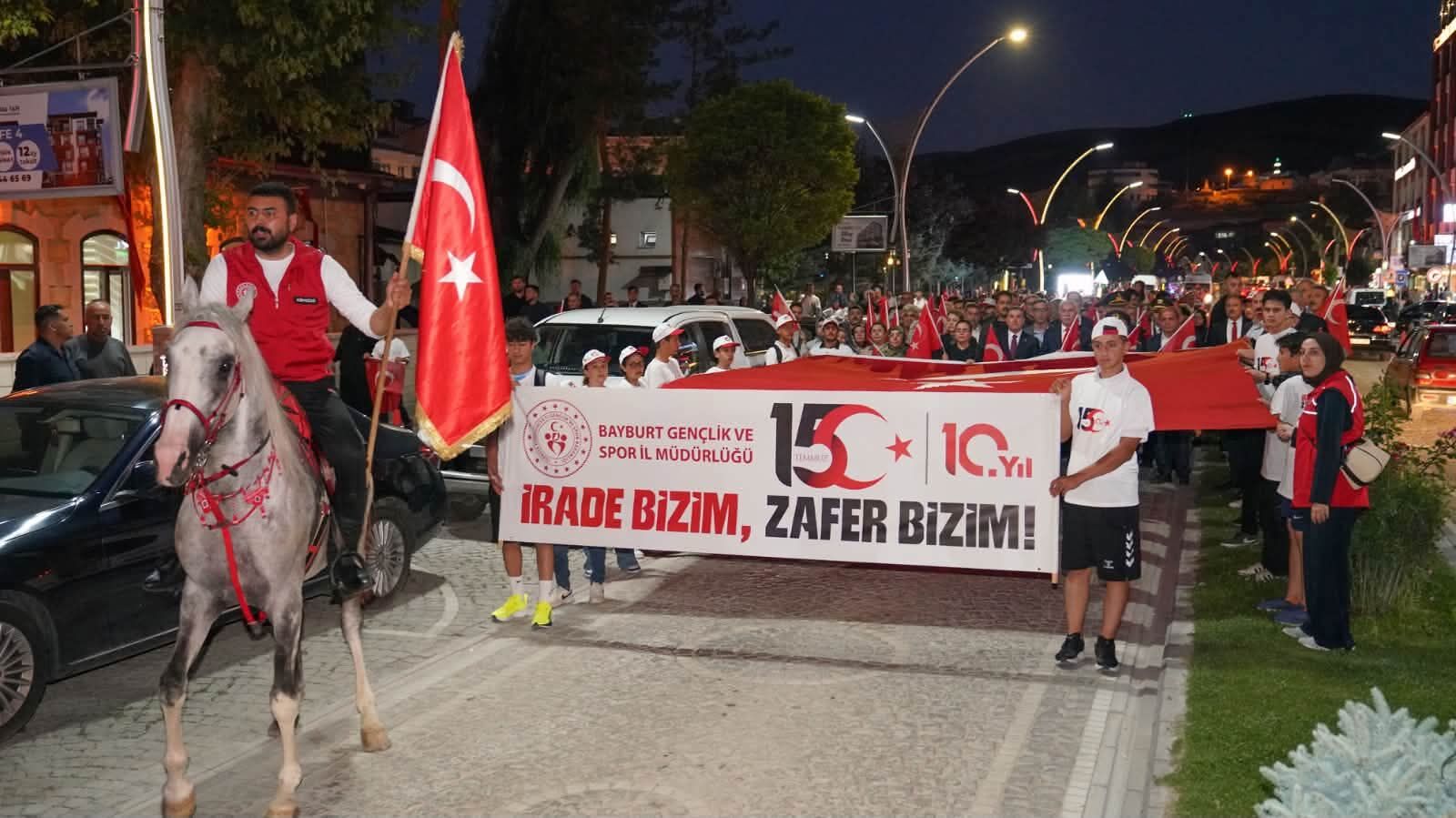 Bayburt, 15 Temmuz Destanının 10. Yılında Tek Yürek Oldu