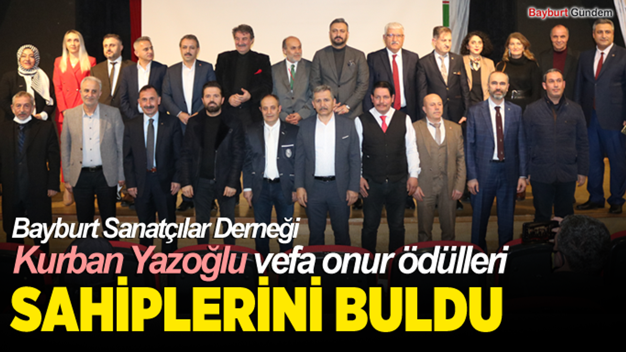 Bayburt Sanatçılar Derneği Ödül töreni ,2022 ödülleri sahiplerini buldu