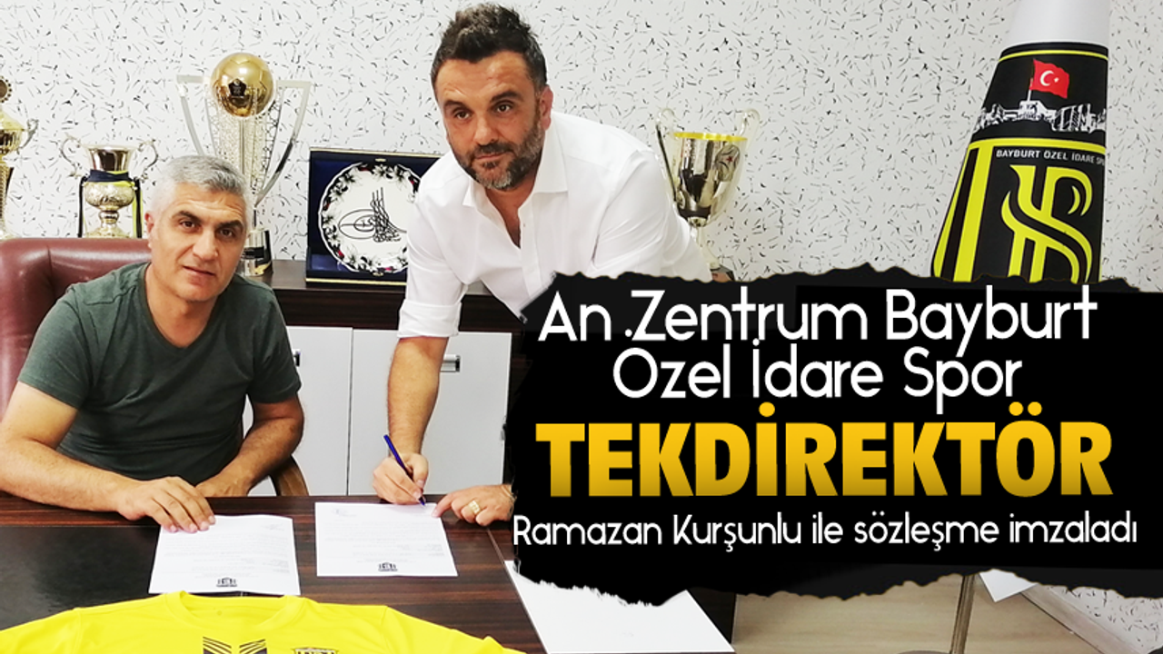 An Zentrum Bayburt Özel İdare Spor Teknik direktör,Ramazan Kurşunlu ile sözleşme imzaladı.