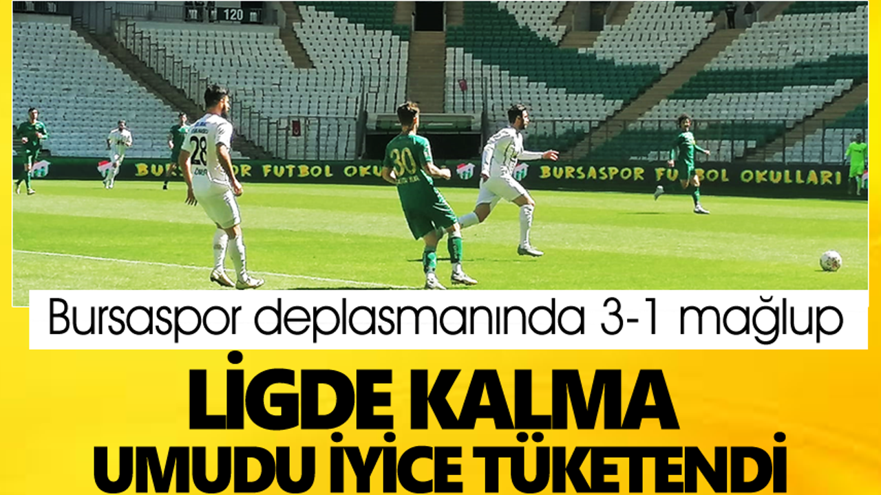 Bayburtözelidarespor Bursaspor deplasmanından 3-1 mağlubiyetle ayrıldı.