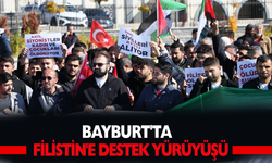 Bayburt'ta Filistin’e destek yürüyüşü