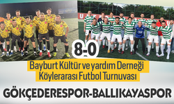 Bayburt Köylerarası Futbol Turnuvasında Gökçedere-Ballıkaya karşılaşması