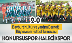 Bayburt Köylerarası Futbol Turnuvasında Konursu-Kalecik karşılaşması