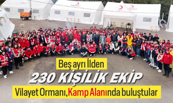 Beş ayrı İlden 230 kişilik ekip,Vilayet Ormanı,Kamp Alanında buluştular