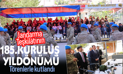 Jandarma teşkilatının 185.kuruluş yıldönümü Törenlerle kutlandı