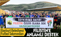 Bayburt Belediyesi Futbol takımından,Filistin'e Anlamlı Destek