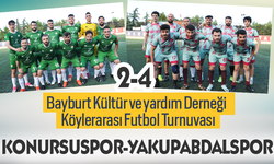 Bayburt Köylerarası Futbol Turnuvasında Konursusporl–Yakupabdal karşılaşması