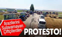 Çayıryolu-Salyazı köyleri arasındaki arazilerini sulayamayan çiftçilerin protestosu