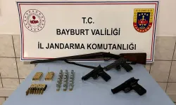 Bayburt'ta silah ve mühimmat kaçakçılığı yapan şahıs yakalandı!