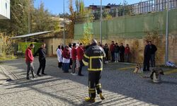 Bayburt İtfaiye ekipleri diş hastanesinde tatbikat yaptı