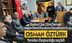 Bayburt Şair Zihni Derneği olağan Genel Kurulunu Gerçekleştirdi