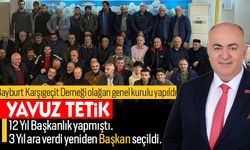 Yavuz Tetik, Bayburt Karşıgeçit Köyü Derneğine yeniden Başkan seçildi