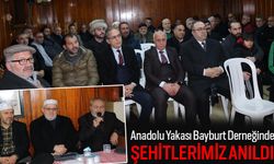 Anadolu Yakası Bayburt Derneğinde, Şehitlerimiz anıldı