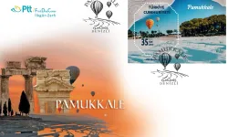 PTT'den 'Pamukkale'ye özel pul ve ilkgün zarfı