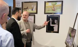 Yalçın Eroğlu’nun ödüllü karikatürleri Bursa İnegöl’de görücüye çıktı