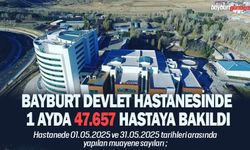 Bayburt devlet hastanesinde 1 ayda 47.657 hastaya bakıldı
