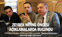 Zeybek Bayburt mitingi öncesi açıklamalarda bulundu