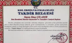 Kdz. Ereğli Kaymakamı’ndan BATİYAC Başkanı Çıladır’a takdir