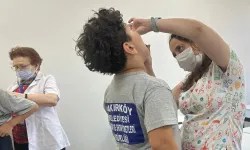 Yaz Spor Okulu öğrencilerine sağlık kontrolü