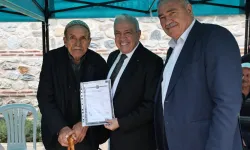 Bursa Ürünlü'de 275 hak sahibine imarlı tapu sevinci
