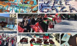 Okullarda eş zamanlı 'Filistin' farkındalıkları