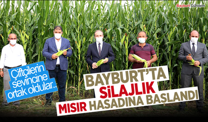 BAYBURT’TA SİLAJLIK MISIR HASADINA BAŞLANDI