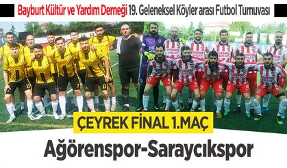 Bayburt Köyler arası futbol turnuvası Ağören-Saraycık maçı