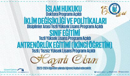 Bayburt Üniversitesi Lisansüstü Eğitim Enstitüsü, 5 Yeni Programla Nitelikli Büyümesini Sürdürdü