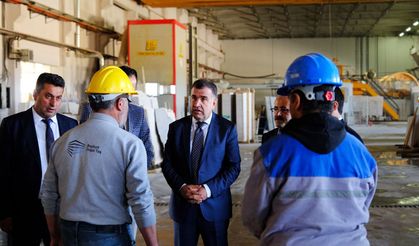 Bayburt Valisi Mustafa Eldivan Taş Fabrikasında incelemede bulundu