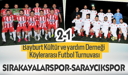 Bayburt Köylerarası Futbol Turnuvasında Sırakayalar-Saraycık karşılaşması