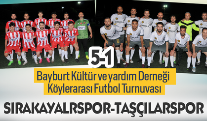 Bayburt Köylerarası Futbol Turnuvasında Sırakayalar–Taşçılar karşılaşması