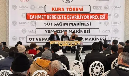 Demirözü'ndeki şanslı çiftçiler kura ile belirlendi