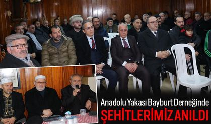 Anadolu Yakası Bayburt Derneğinde, Şehitlerimiz anıldı