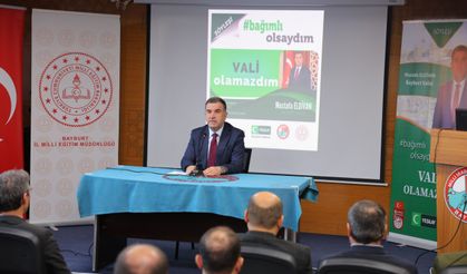 Bayburt'ta "Bağımlı Olsaydım, Vali Olamazdım" projesi