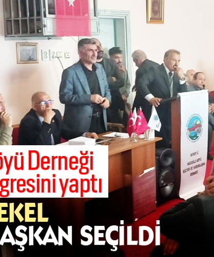 Hacıoğlu Köyü Derneği Olağan Kongresini yaptı Emrah Tekel tekrar Başkan seçildi.