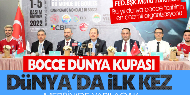 Dünya Bocce Şampiyonası ilk Mersin’de yapılacak