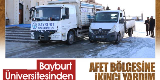 Bayburt Üniversitesinden Afet Bölgesine ikinci yardım