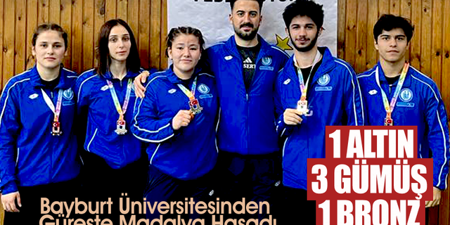 Bayburt Üniversite öğrencileri,1 Altın, 3 Gümüş ve 1 Bronz madalya aldılar.