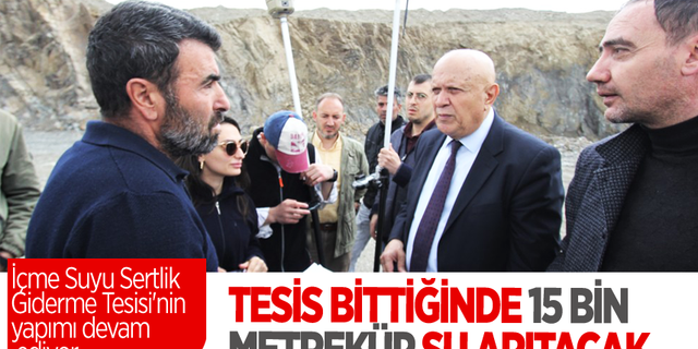 İçme suyu sertlik giderme tesisinin yapımı devam ediyor