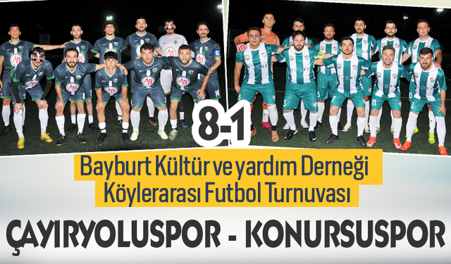 Bayburt Köylerarası Futbol Turnuvasında Çayıryolu-Konursu karşılaşması