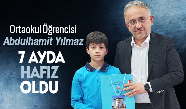 Ortaokul Öğrencisi Abdulhamit Yılmaz ,7 Ayda Hafız Oldu.