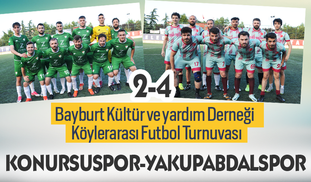 Bayburt Köylerarası Futbol Turnuvasında Konursusporl–Yakupabdal karşılaşması
