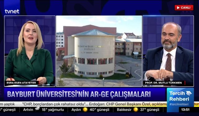 Rektör Türkmen, Tercih Rehberi Programında Bayburt Üniversitesini anlattı