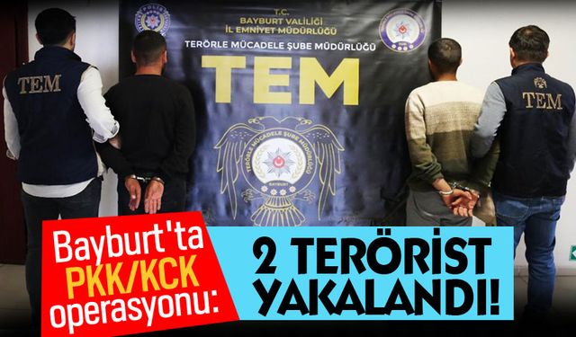 Bayburt'ta PKK operasyonunda 2 terörist yakalandı!