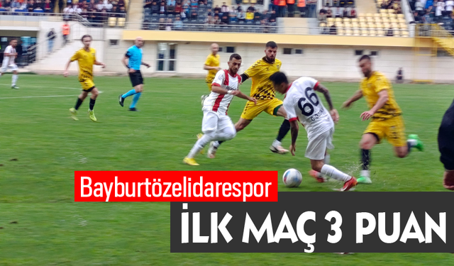 Bayburt özelidare spor ilk maçında 3 puanın sahibi oldu