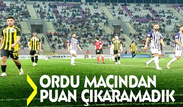 Bayburt Özel İdarespor Ordu'dan puan çıkaramadı!