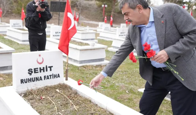 Bakan Tekin'den Erzurum Şehitliği'ne bayramlık ziyaret