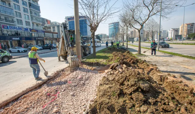 Bursa'da Ata Bulvarı'nı rahatlatacak dokunuş